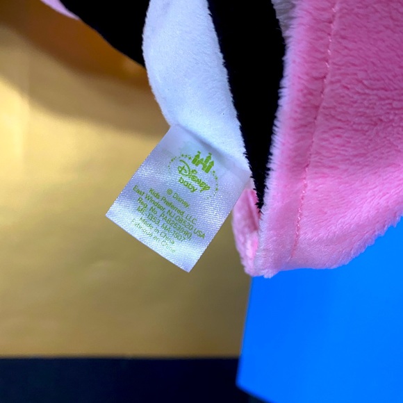 DISNEY BABIES MICKEY MOUSE & MINNIE MOUSE PLUSH RATTLE INSIDE CRINKLE BOW & EARS - Picture 14 of 14